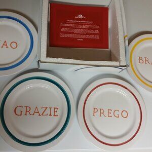 Mod Ceramics Handmade Italian Plates Set of 4